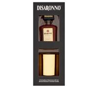 Disaronno Liqueur & Candle Gift Set, including Originale Liqueur 5cl and an Almond Blossom scented candle. Perfect for Christmas and Birthdays. Premium Packaging. By Blue Tree Gifts.