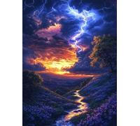 Disaster Paint by Numbers for Adults, Grassland Painting by Numbers DIY Color Oil Painting Hobbies for Adults Women with Acrylic Paint Brush Set for Room Decor, Wall Art, Gifts 28x38inch -zjn2507D9
