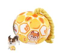 Disc Ball - Jolly Ball for Dogs, Soft, Elastic Dog Ball, Interactive Fetch Toy, Outdoor Dog Ball, Soft, Gentle Chickball, Dog Balls with Cotton Rope for Large Dogs, D