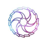 Disc Brake Bike Disc Brake Oil Slick Balck Red Stainless Steel MTB Road Bike 160 180 203 Rainbow Lightweight 6 Bolts Rotor Brake Rotor (Color : 2pcs 180 model 1)