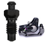 Disc Brake Bleeder Screw, 2Pcs Titanium Alloy M6 Oil Disc Exhaust Screws Mountain Bike Accessories for Mountain Bike Oil DiscExhaust (Black)