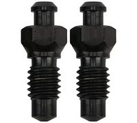 Disc Brake Bleeder Screw Titanium Alloy M6 Rust Resistant Oil Disc Exhaust Screws for Mountain Bike Accessories 2Pcs Set High Strength Durable Bike Brake Bleeder Screws (Black)