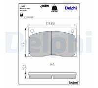 Disc Brake Brake Pad Set Delphi LP132 Fits Daimler Jaguar Renault 2.8 - 5.3