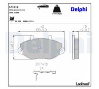 Disc Brake Brake Pad Set Delphi LP1418 Fits Ford Transit Transit Tourneo
