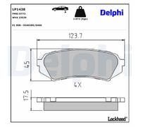 Disc Brake Brake Pad Set Delphi LP1438 Fits Lexus Toyota LX LandCruiser Amazon