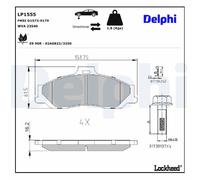 Disc Brake Brake Pad Set Delphi LP1555 Fits Ford Mazda Ranger B-Series BT-50