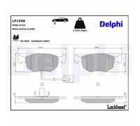 Disc Brake Brake Pad Set Delphi LP1598 Fits Ford Cougar Escort Mondeo Granada