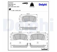 Disc Brake Brake Pad Set Delphi LP1612 Fits Buick Cadillac Chevrolet Mazda