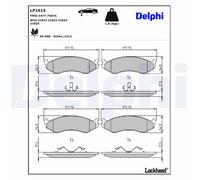 2x ✅Fits DELPHI LP1615 Brake Pad Set, disc brake LP1615 Brake pads s ⭐UK Seller⭐