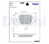 DELPHI LP1677 Brake pad set