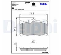 Disc Brake Brake Pad Set Delphi LP1689 Fits Lexus Toyota LS RX Celsior