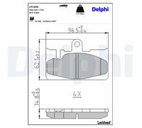 Disc Brake Brake Pad Set Delphi LP1690 Fits Lexus Toyota LS RX Celsior