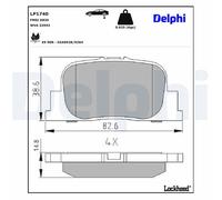 Delphi Rear Disc Brake Pad Set LP1740 - Fits Toyota Camry, Prius, Opa, Vista, Windom