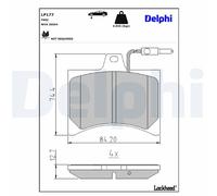 Disc Brake Brake Pad Set Delphi LP177 Fits Citroen Peugeot C15 Visa LNA 104