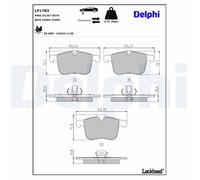 Disc Brake Brake Pad Set Delphi LP1783 Fits Opel Saab Vauxhall Signum Vectra