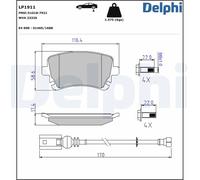 Disc Brake Brake Pad Set Delphi LP1911 Fits VW Multivan Transporter/Caravelle