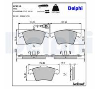 BRAKE PAD SET FRONT fit VW MULTIVAN TRANSPORTER Mk5 T5 DELPHI LP1914 7H0698151A