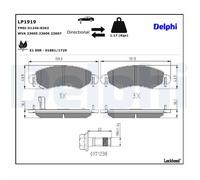Disc Brake Brake Pad Set Delphi LP1919 Fits Opel Suzuki Vauxhall Agila Ignis