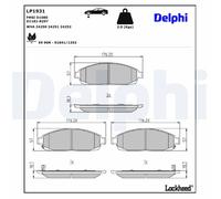 Delphi Front Disc Brake Pad Set LP1931 for Jeep Grand Cherokee & Commander