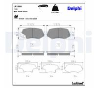 Disc Brake Brake Pad Set Delphi LP2208 Fits FUSO (MITSUBISHI) Braking System