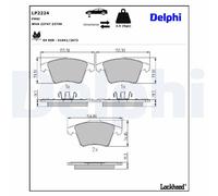 Disc Brake Brake Pad Set Delphi LP2224 Fits VW Multivan Transporter/Caravelle