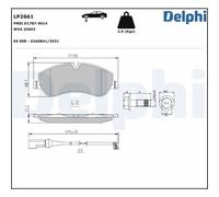 Disc Brake Brake Pad Set Delphi LP2661 Fits Ford Tourneo Custom Transit Custom