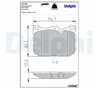 DELPHI LP3248 Brake pad set