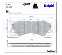 Delphi Brake Pads Front W/ Anti-Squeak Plate Fits Porsche Cayenne Macan Panamera