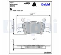 Disc Brake Brake Pad Set Delphi LP3655 Fits Bentley Porsche Continental Flying