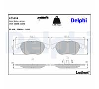 Disc Brake Brake Pad Set Delphi LP3691 Fits Renault Espace Laguna Vel Satis