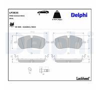 Delphi Brake Pads Set Front With Anti-Squeak Plate Fits Jaguar E-Pace Land Rover
