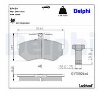 Disc Brake Brake Pad Set Delphi LP424 Fits Audi VW 80 90 Cabriolet Coupe
