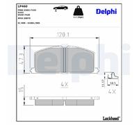 Disc Brake Brake Pad Set Delphi LP460 Fits Toyota Avensis Camry Carina Carina E