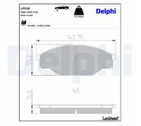 Disc Brake Brake Pad Set Delphi LP538 Fits Toyota VW Camry Carina Celica
