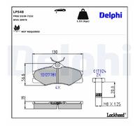 Disc Brake Brake Pad Set Delphi LP548 Fits VW Transporter/Caravelle Transporter