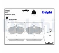 For Peugeot - J5 2.5D 2.5 1.8 1.9D 1981-On Front Brake Pads Delphi
