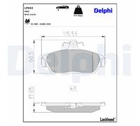 Disc Brake Brake Pad Set Delphi LP653 Fits MG Rover MGF MGR V8 MG TF 100 Metro
