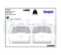 DELPHI LP834 Brake pad set