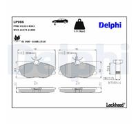 Brake pads Low-Metallic LP986 DELPHI for PEUGEOT CITROËN