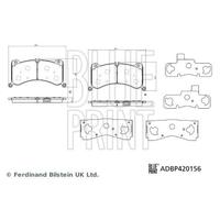 Disc Brake Brake Pad Set Front Fits Audi E-Tron Sportback BLUE PRINT ADBP420156