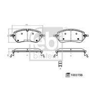 Disc Brake Brake Pad Set Front Fits Jaguar E-Pace FEBI BILSTEIN 1003198