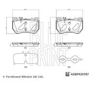 BLUE PRINT ADBP420187 Brake pad set