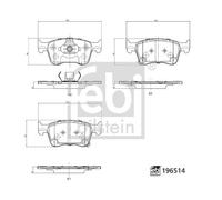 Disc Brake Brake Pad Set Front Fits Mg MG 4 FEBI BILSTEIN 196514