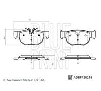 BLUE PRINT ADBP420219 Brake pad set