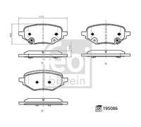 FEBI BILSTEIN 195086 Brake pad set