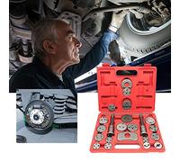 Disc Brake Pad Piston Caliper Tool Set Heavy Duty Brake Piston Compressor Rewind Kit for Automotive Repair Mechanics 22 PCS Made of 45 Steel Sand Blasting Surface