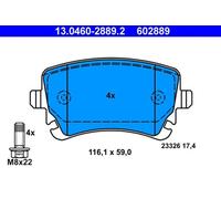Disc Brake Pad Set ATE Fits AUDI A4 Avant A6 A8 4B 4E 8E B7 C5 RS6 S4 4B3698451