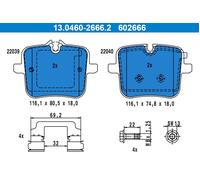Disc Brake Pad Set ATE Fits BMW 8 Convertible G14 F91 G16 16-22 34216885187
