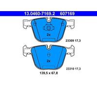 Disc Brake Pad Set ATE Fits BMW X5 X6 E60 E61 E63 E64 E65 E66 E67 34216768471