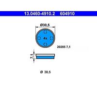 Disc Brake Pad Set ATE Fits CITROEN 2 Cv 425159